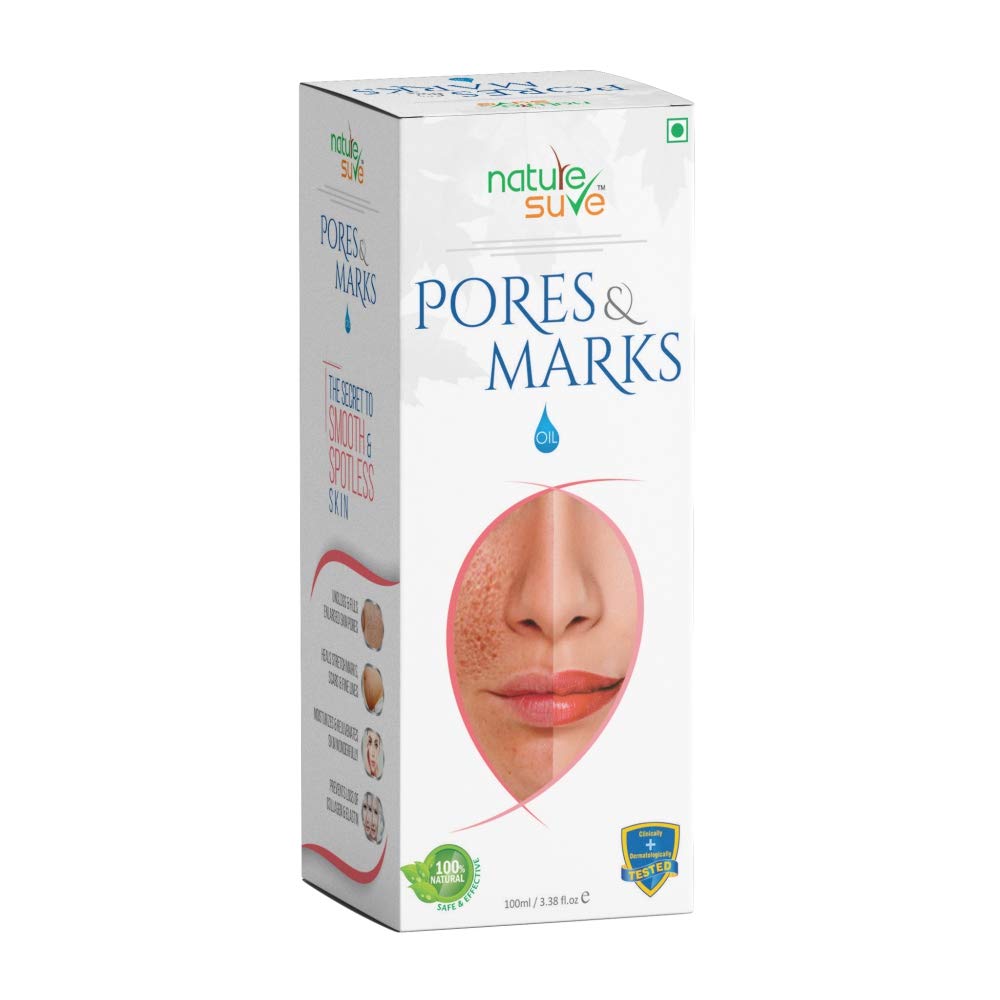 Nature Sure Pores and Marks Premium Facial Oil for Skin Pores, Stretch Marks and Fine Lines (Pack of 1, 100ml)