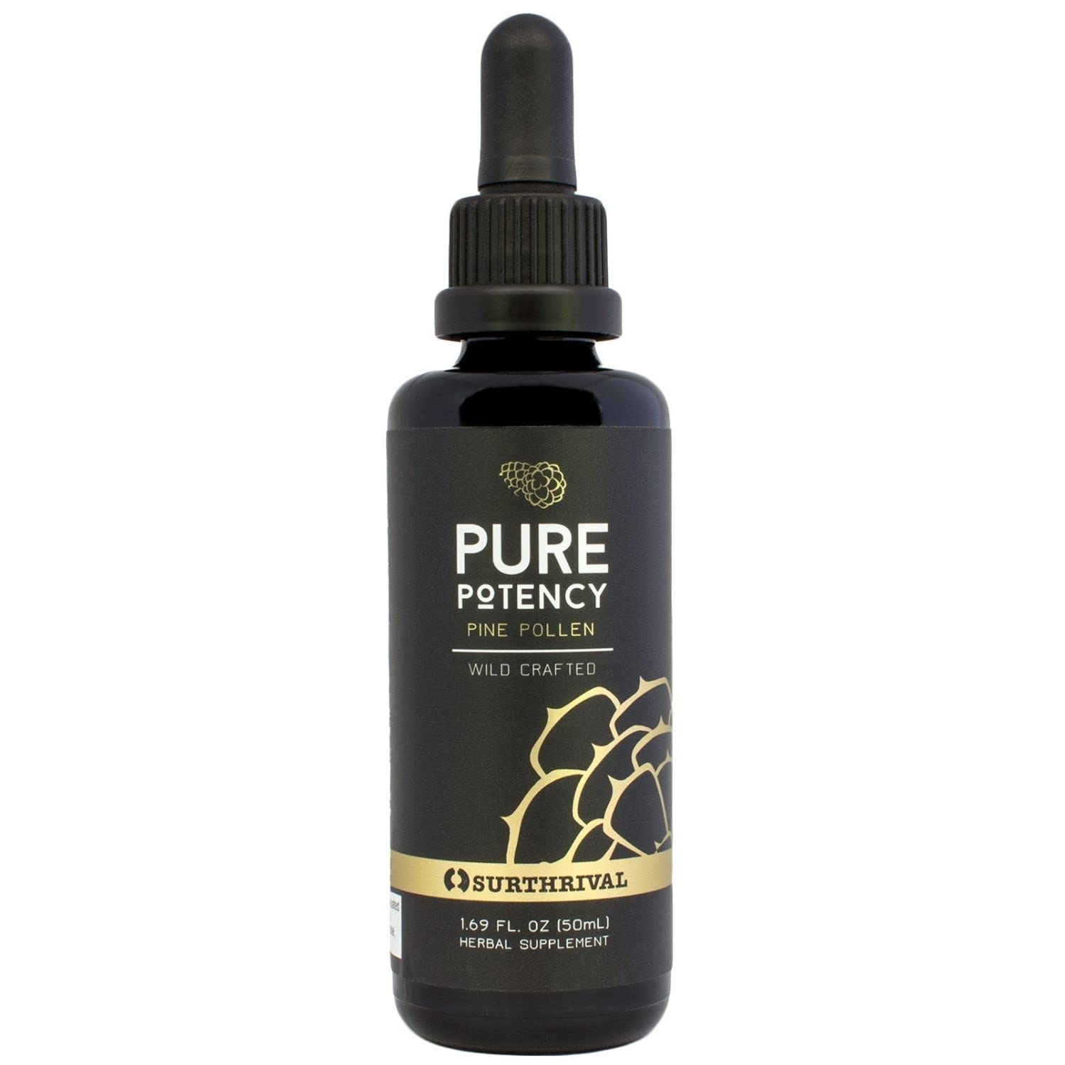 Surthrival: Pine Pollen Pure Potency Extract (1.69 fl oz), Increased Stamina, Hormone Balance, Energy & Endurance Restoration