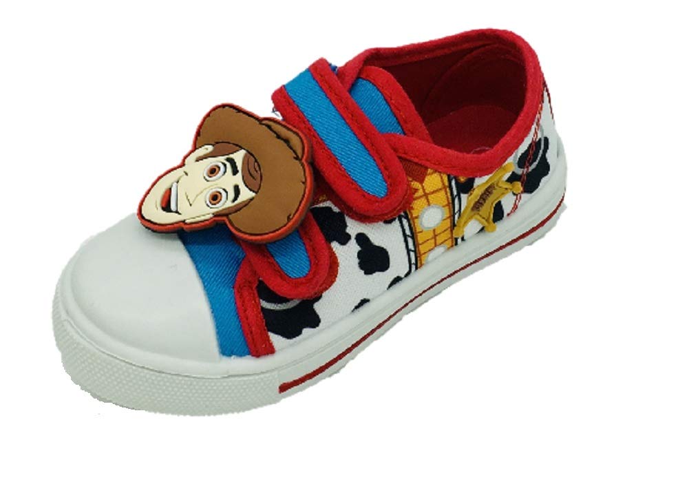 Toy Story Boys or Girls Strap Fastening Canvas Summer Shoes, Pumps, Trainers Featuring Woody or Buzz Lightyear, Child Size 6-12