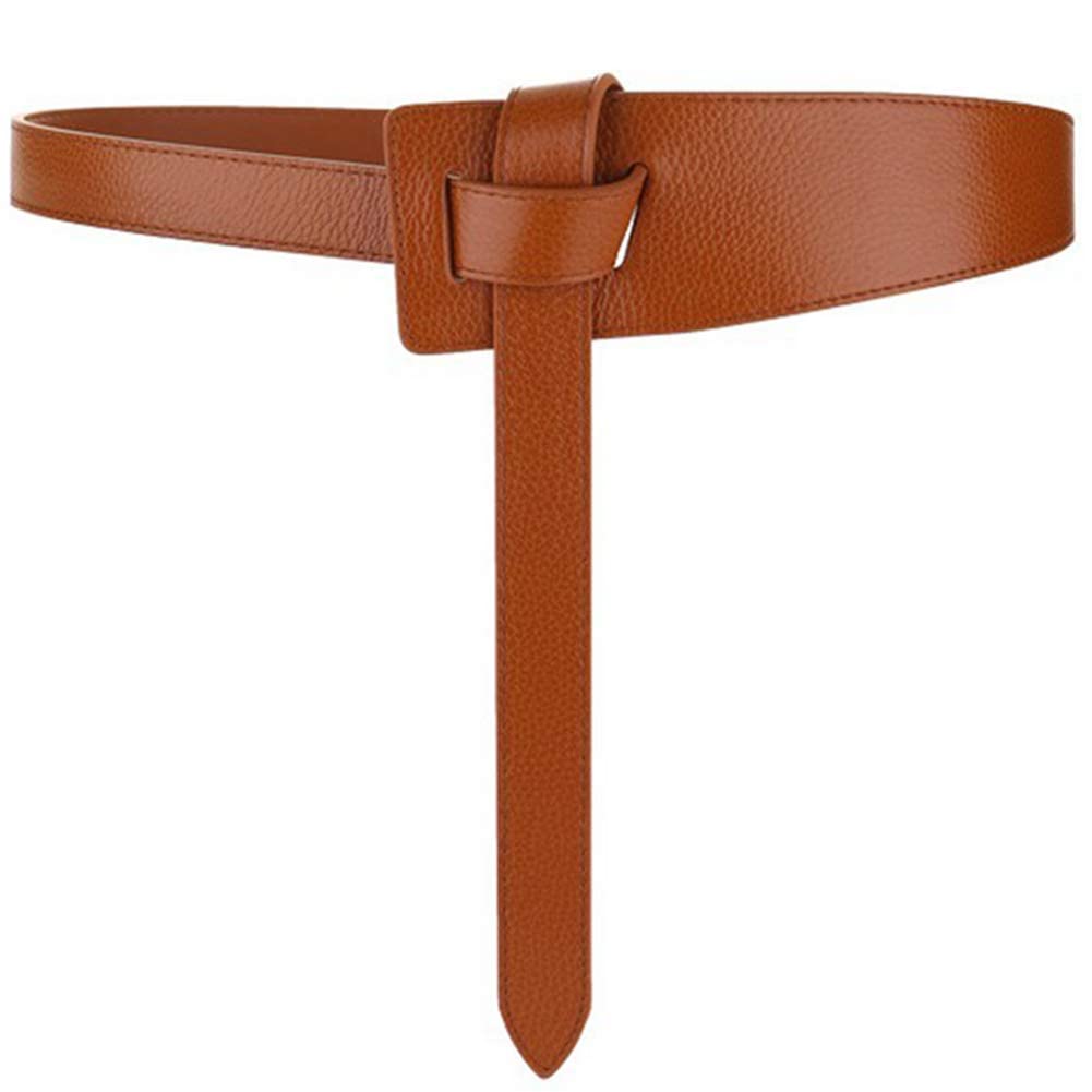 ALAIXWomen's Leather Belt Dress Belt for Jeans Jumpsuit Coat Fashion Tie a Knot Genuine Leather Waist Belt