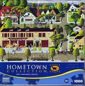 HOMETOWN COLLECTION Puzzle Featuring The Art of Heronim Carmel Firehouse 1000 Piece Puzzle