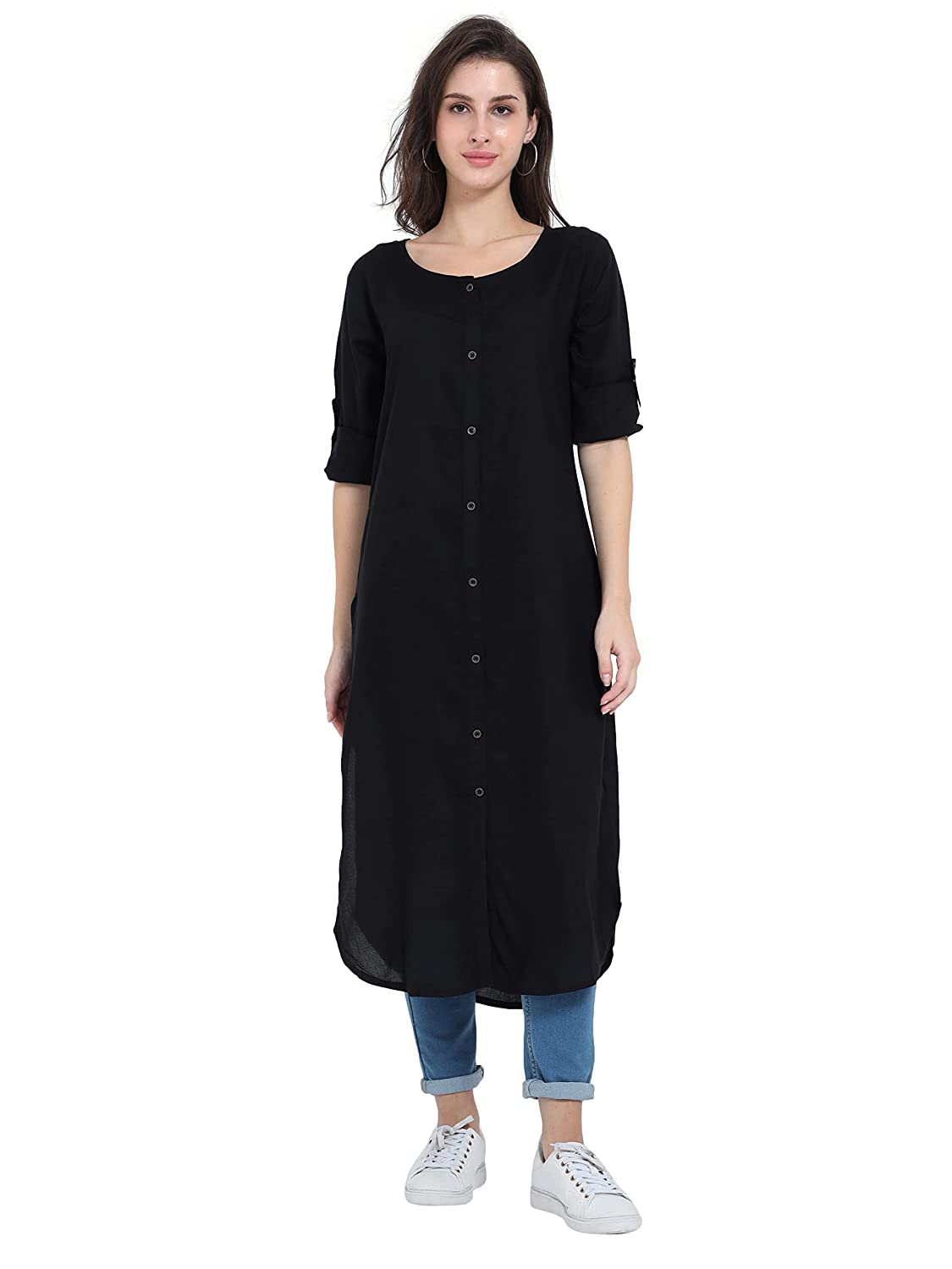 COTREL Plus Size Straight FIT Casual Office Kurti