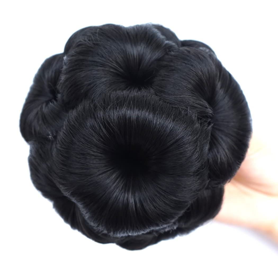 Samyak Women's Hair Clutcher Juda Bun With Artificial Synthetic Hair Extension Natural - Black