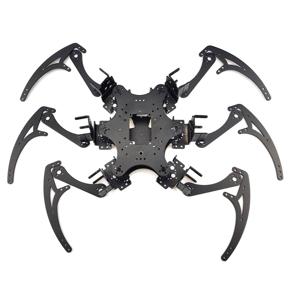 Hexapod Spider Robot Bracket Set 6-Legged Aluminium Alloy Bracket Kit- No Servos Set DIY Robot Manipulator Robtic Arm Accessories Part