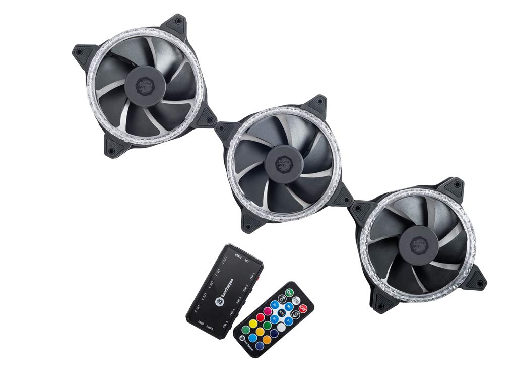 BitspowerTouchaqua Notos Xtal, Digital RGB, 120 Fan, 3-Pack