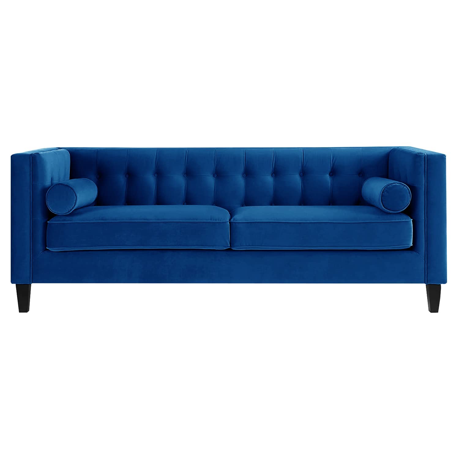 Wood Art City Rosewood Sofa Modern Comfortable Or Classified Designe for Home and Living Room (Blue, 3 Seater)