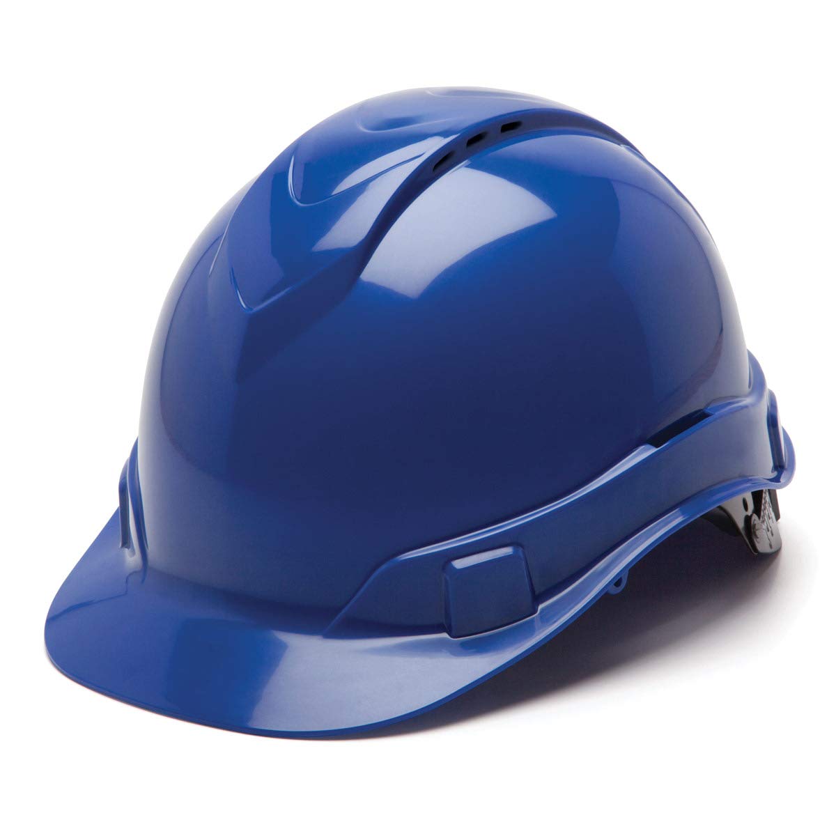 Pyramex Ridgeline Cap Style Hard Hat 4 Point Ratchet Vented Blue