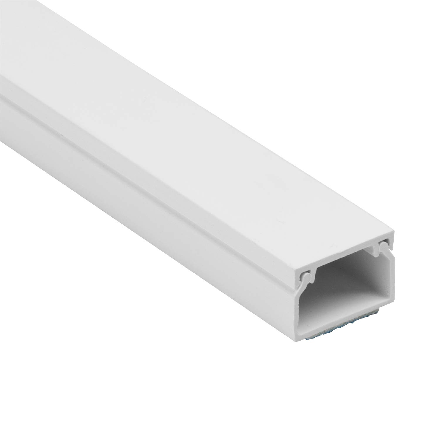 D-Line 25x16mm Cable Trunking, Cable Cover, Paintable, Self-Adhesive Wire Cover, Corner Wire Hider, Cable Management - 25mm (W) x 16mm (H) x 1-meter Length - White