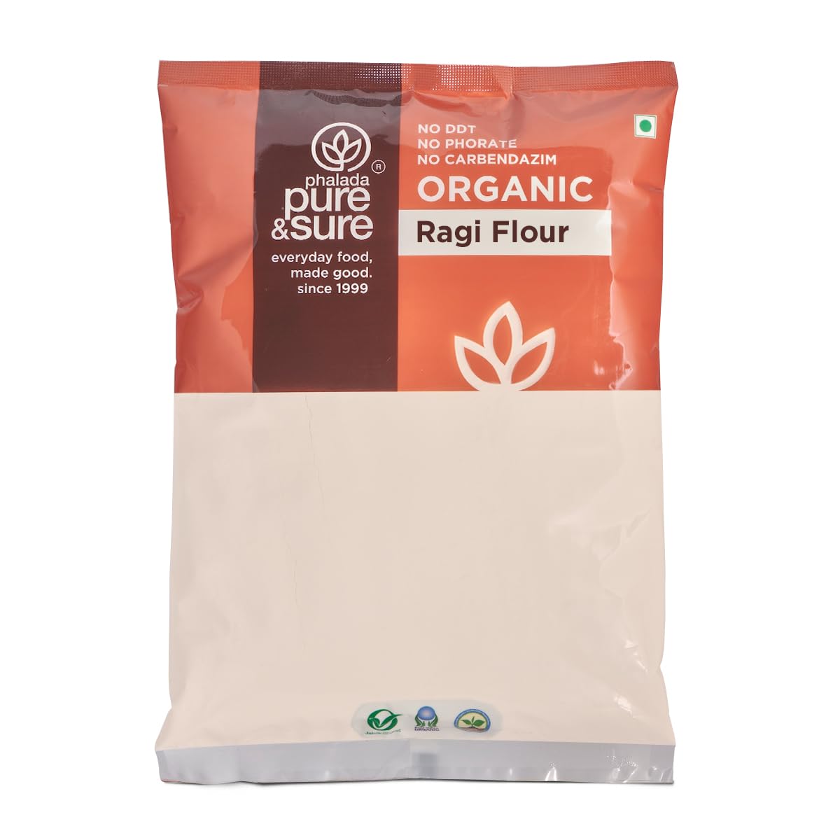 Pure & Sure Organic Ragi Flour 1Kg | 100% Natural Nachni Atta | Pure Finger Millet Flour | Chakki Ground & Gluten Free Mandua ka Atta | Rich in Protein, Iron & Other Nutrients