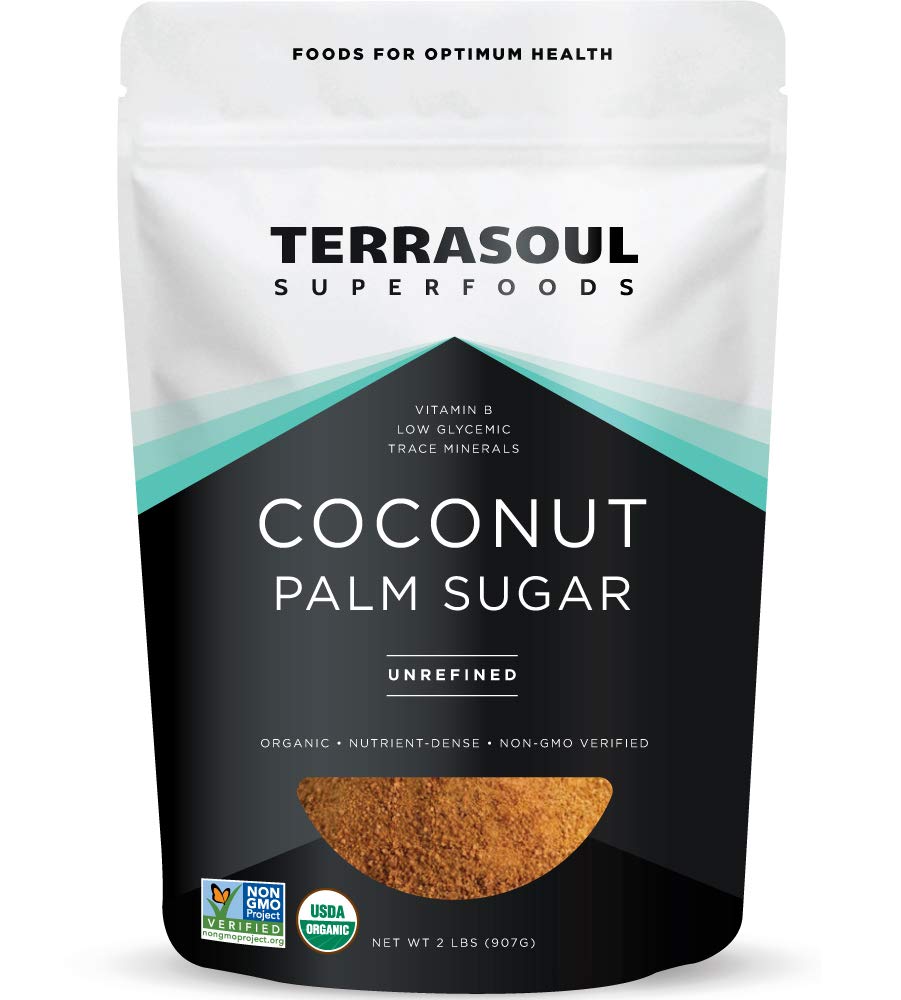 Terrasoul Superfoods Organic Coconut Sugar, 2 Lbs - Low Glycemic | Unrefined | Trace Minerals