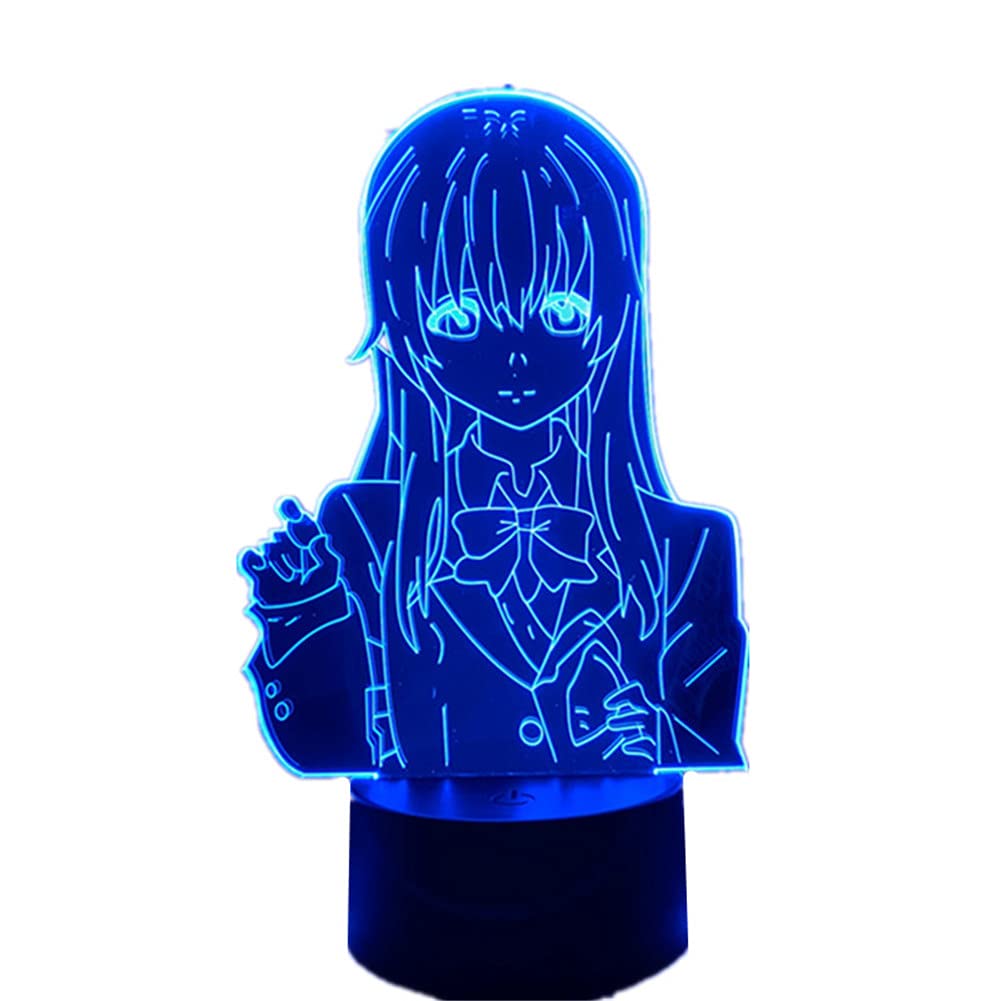 3D Lamp Anime Manga A Silent Voice Shouko Nishimiya Figure USB Night Light Desk Table Lamps for Home Decoration Lights Valentine's Day/Christmas Gift Nishimiya