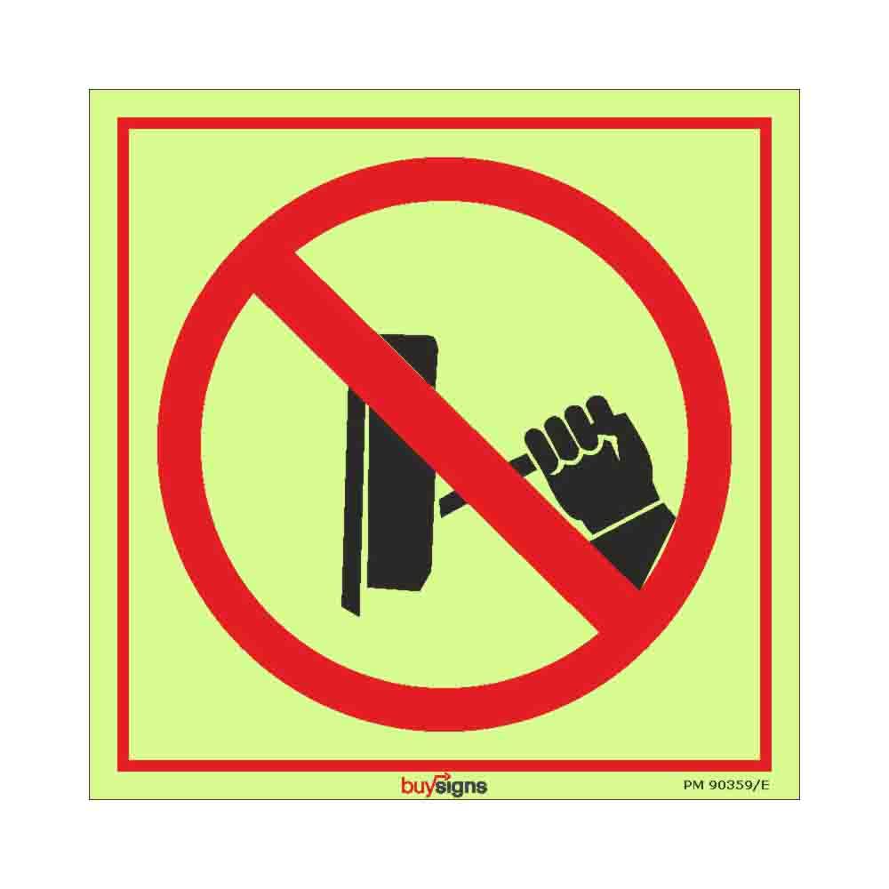 Buysigns.in - Do Not Operate Autoglow Sign in English - Glow in Dark Micro Laminated Autoglow Vinyl Sticker - (Square, 18 Inch X 18 Inch, Multicolor)