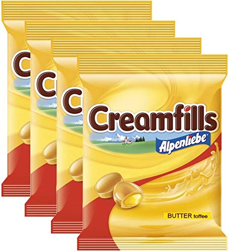 Alpenliebe Creamfills Butter Toffee 184 gm (46 Pieces) (Pack of 4)