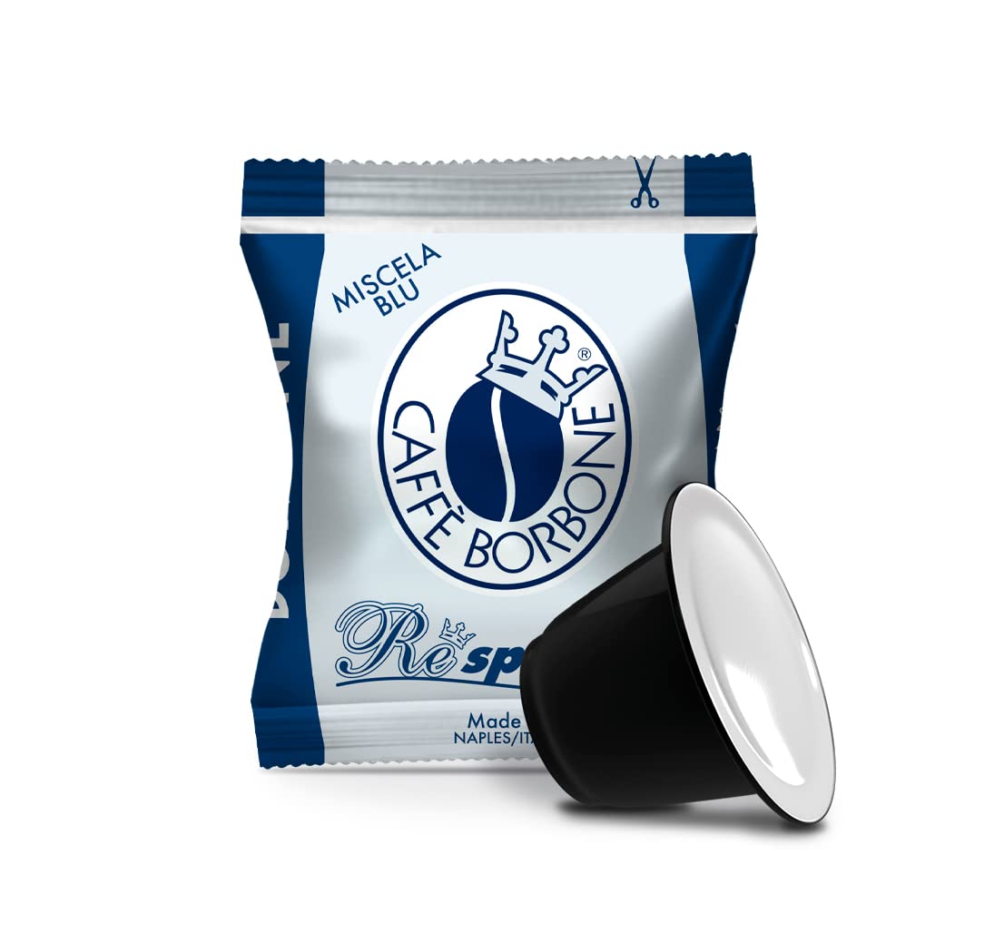 Caffe Borbone Respresso Espresso Capsules, 100 Capsules - Miscela Blu