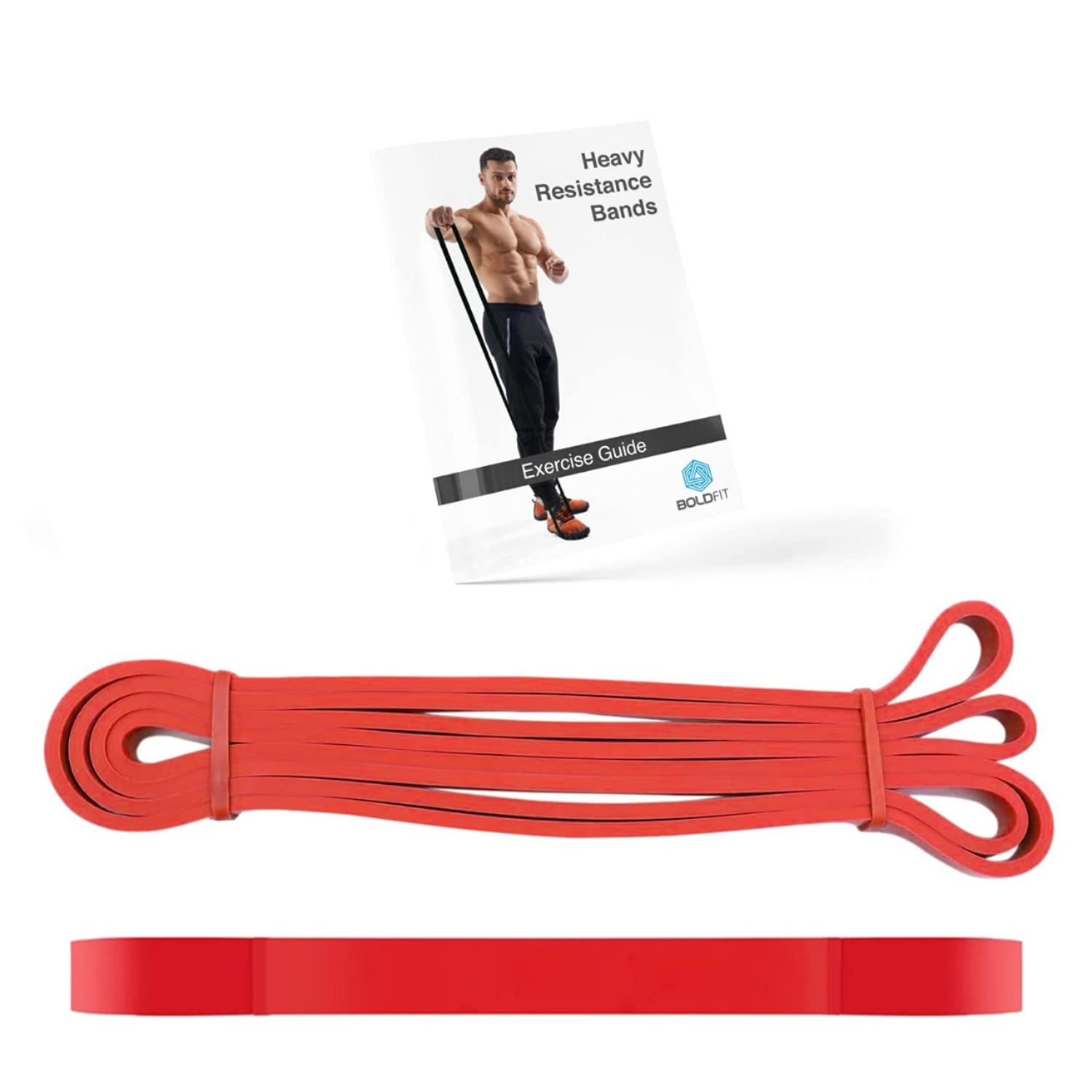 BoldfitHeavy Resistance Band for Band Exercises (Red)