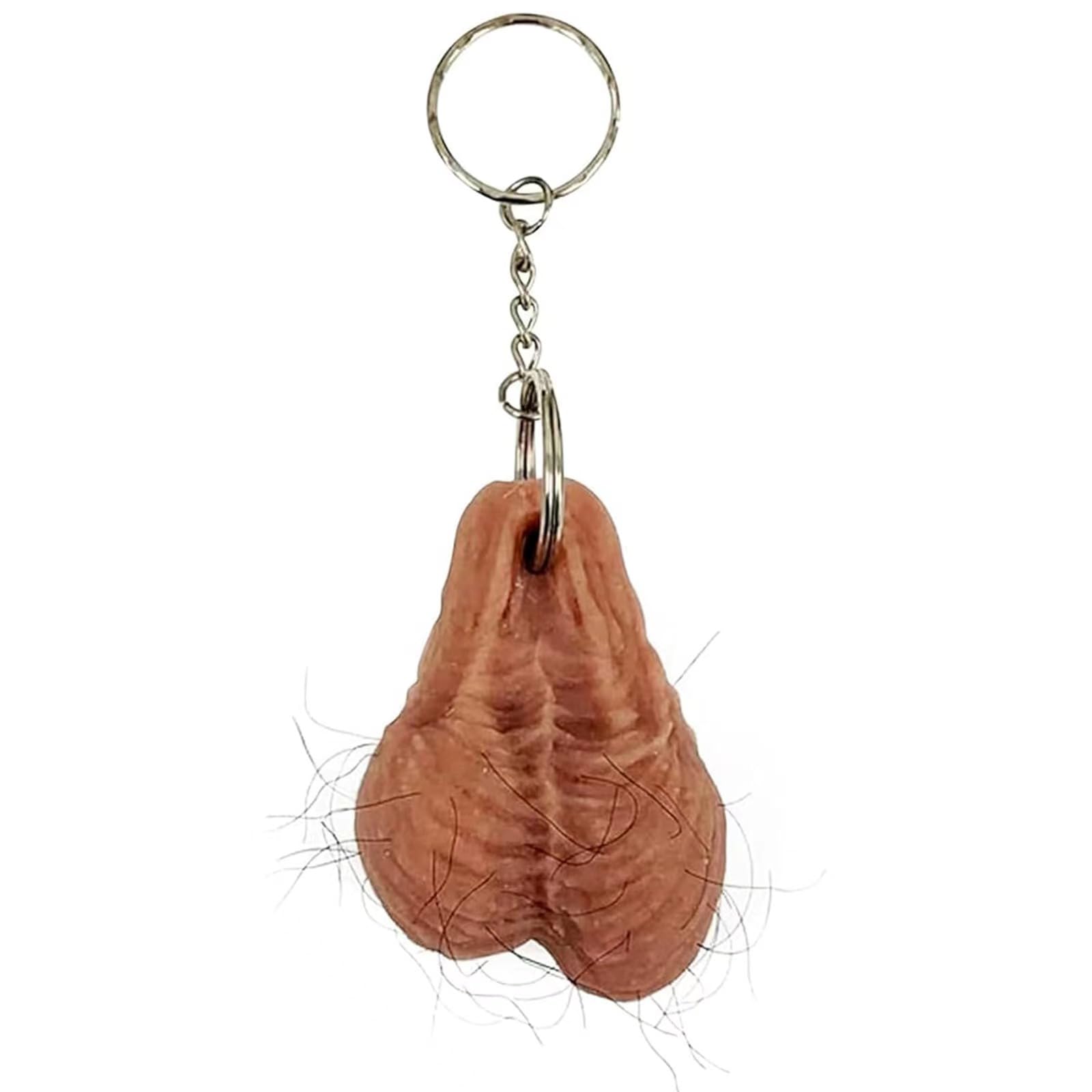 Ethlomoer Funny Hairy Keychain, Cute Car Keyrings - Best Gag Gifts for Christmas, Birthdays - Men, Women, Friends