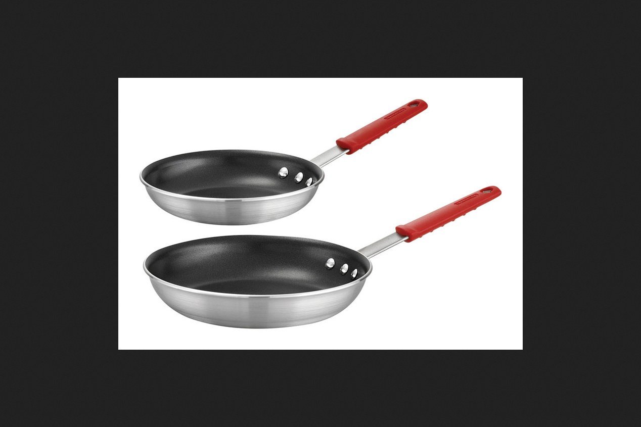 TramontinaSet of 2 Silvertone Aluminum Frying Pans (8 and 10 in.)