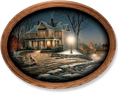 Wild Wings Lights of Home Framed Master Stroke Oval by Terry Redlin