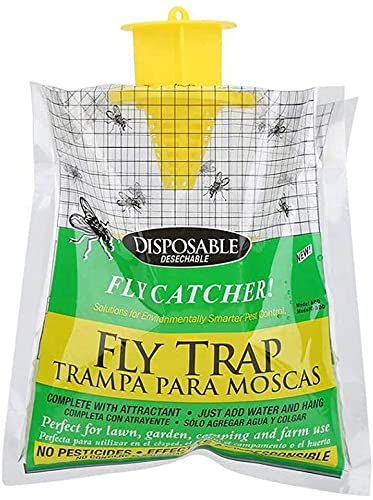 Homarket Disposable Fly Trap Catcher Practical Effective Pest Control Insect Trap Non-toxic Hanging Style Catcher Fly Trap Bag (5 Pack)