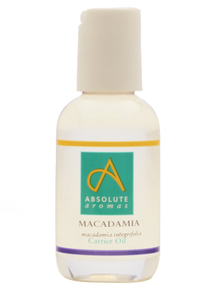 Absolute Aromas Macadamia Oil (Macadamia integrifolia) 50ml - Pure, Natural, Vegan and Cruelty Free – Moisturising Carrier Oil for Body and Facial Massage