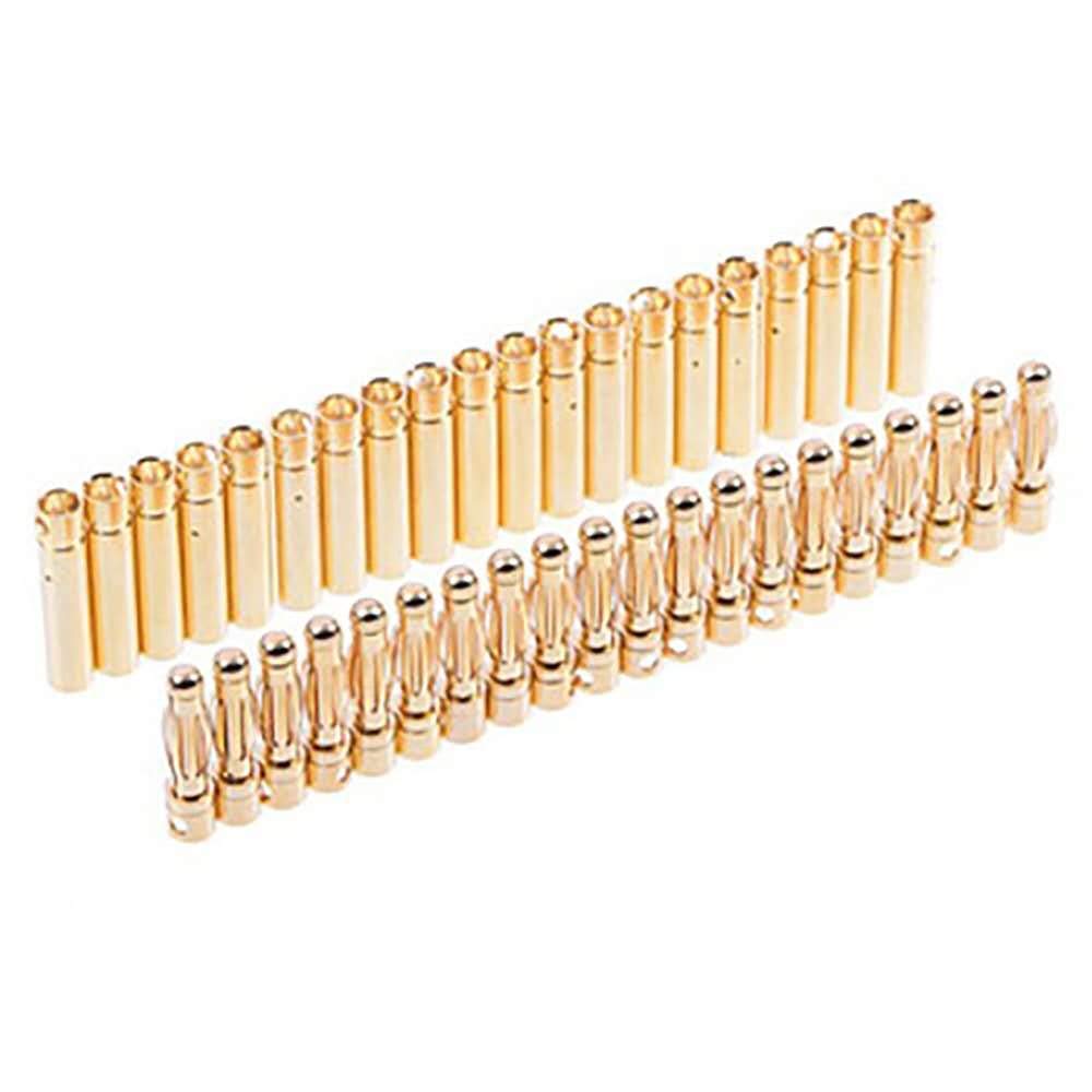 HRB 20 Pairs 4.0mm Banana Bullet Connector Plug Male Female Bullet connectors for RC Battery ESC Motor