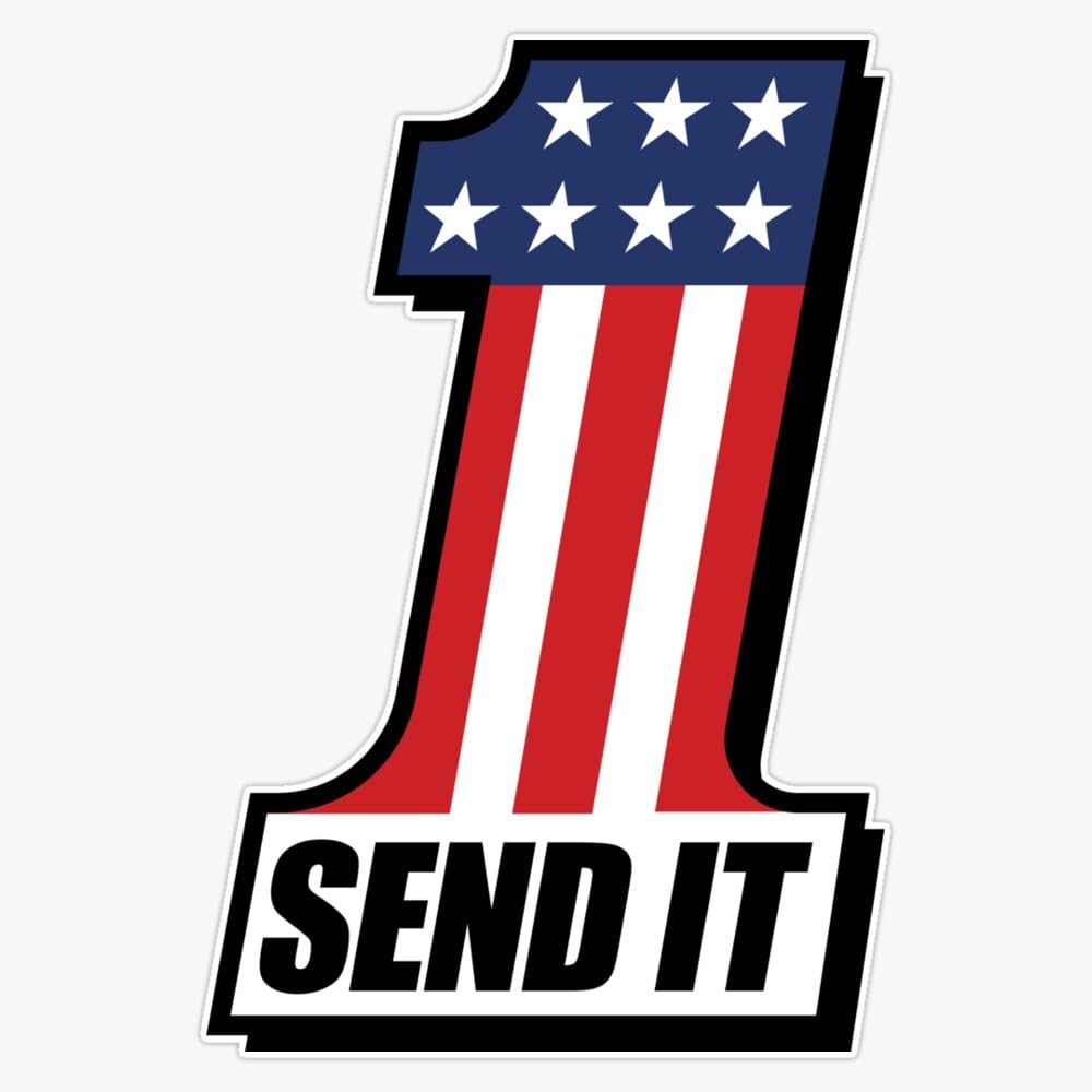 USA Send It One Sticker Bumper Sticker Vinyl Decal 5"