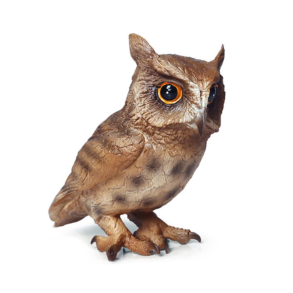 Simulated Owl Model Figure Toy, Realistic Owl Animal Figurines Collection Playset Home Decor Science Educational Props Toys