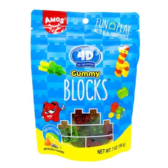 Amos 4D Gummy Blocks, 198g