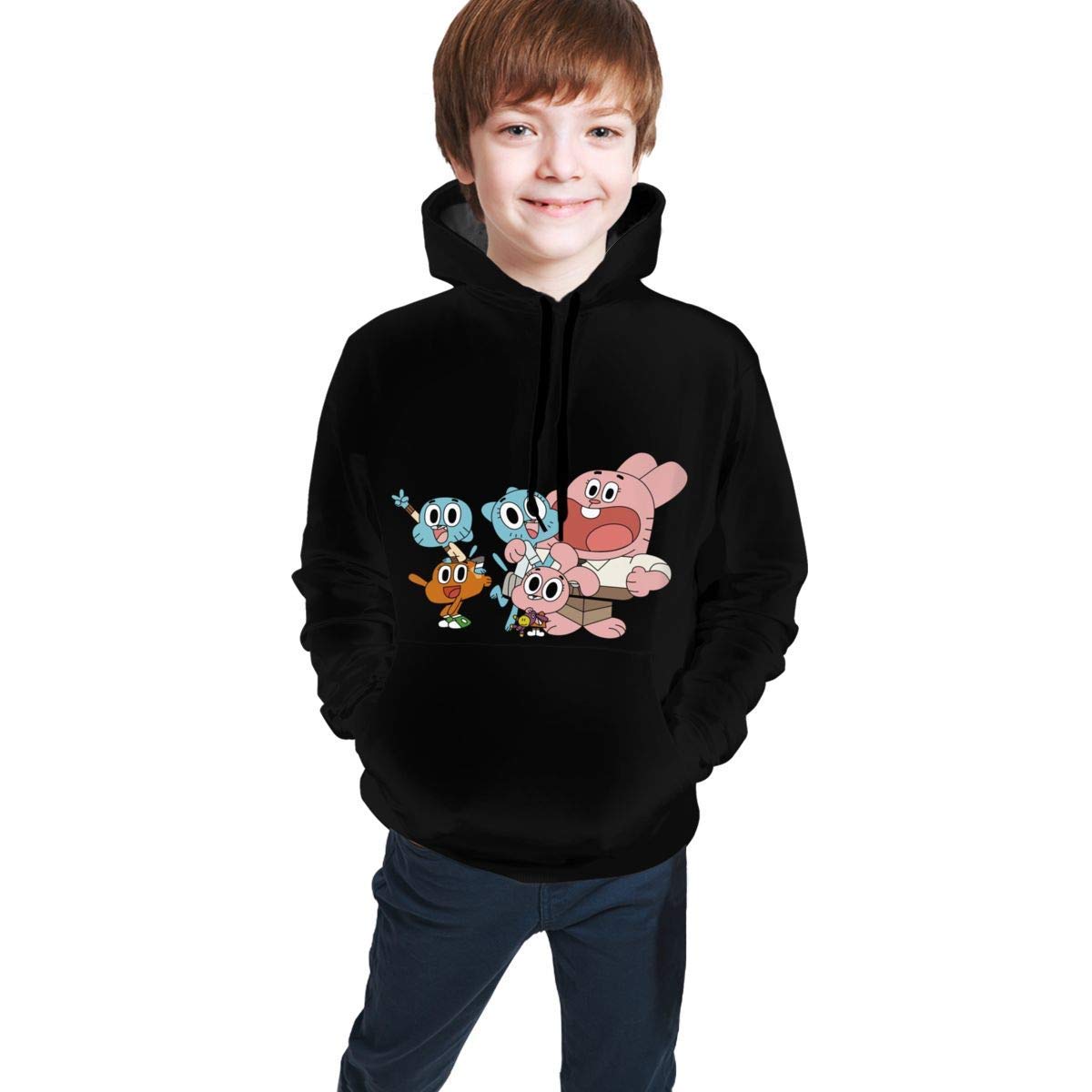 YGYP The Amazing World of Gumball Unisex Kids Hoodies 3D Print Pullover Sweatshirt Sweaters with Pocket for Teens