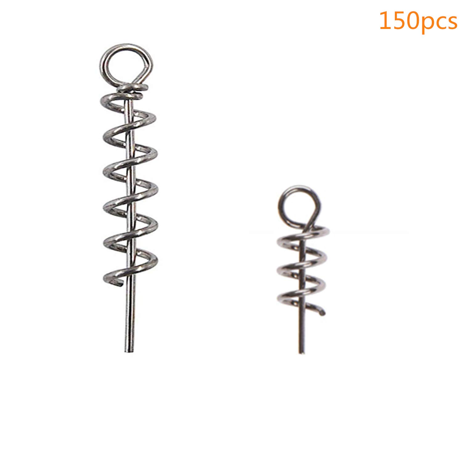 150Pcs/Box Fishing Crank Hook Centering Pin Fishing Baits Lure Rigs Fixed Latch Needle Spring Twist Lock