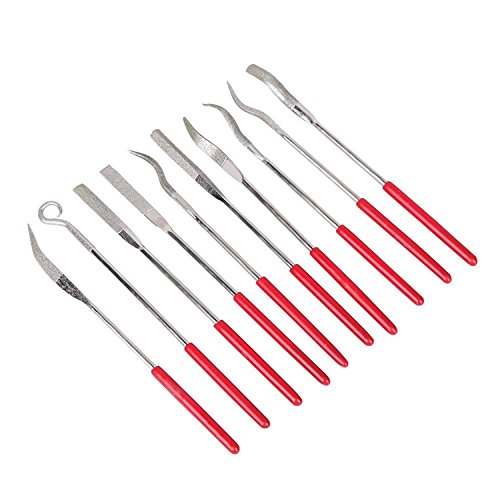 10pcs Various shapes diamond Coated Riffler Files Bent Curved Diamond Needle Files