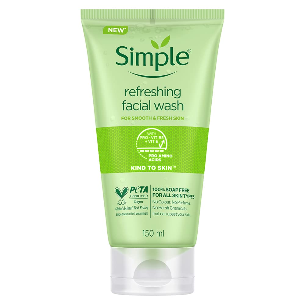 SimpleKind to Skin Refreshing Facial Wash Gel ,150 ml (5 Ounce)