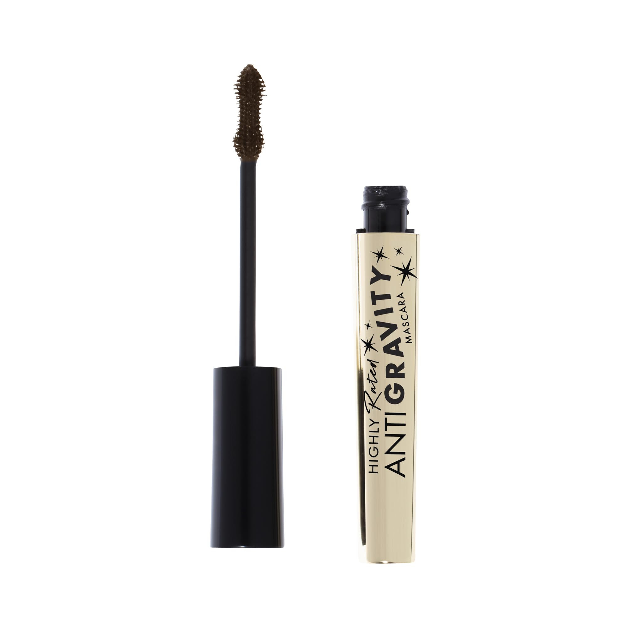 Milani Highly Rated Anti-Gravity Mascara with Castor Oil and Molded Hourglass Shaped Brush - Brown Black