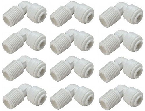 CSI INTERNATIONAL Thread connectors 1/4 Thread Connectors + T connectors for RO/UV/UF Pipes/Tubes Water Filters Purifiers (White) (Pack of 12)