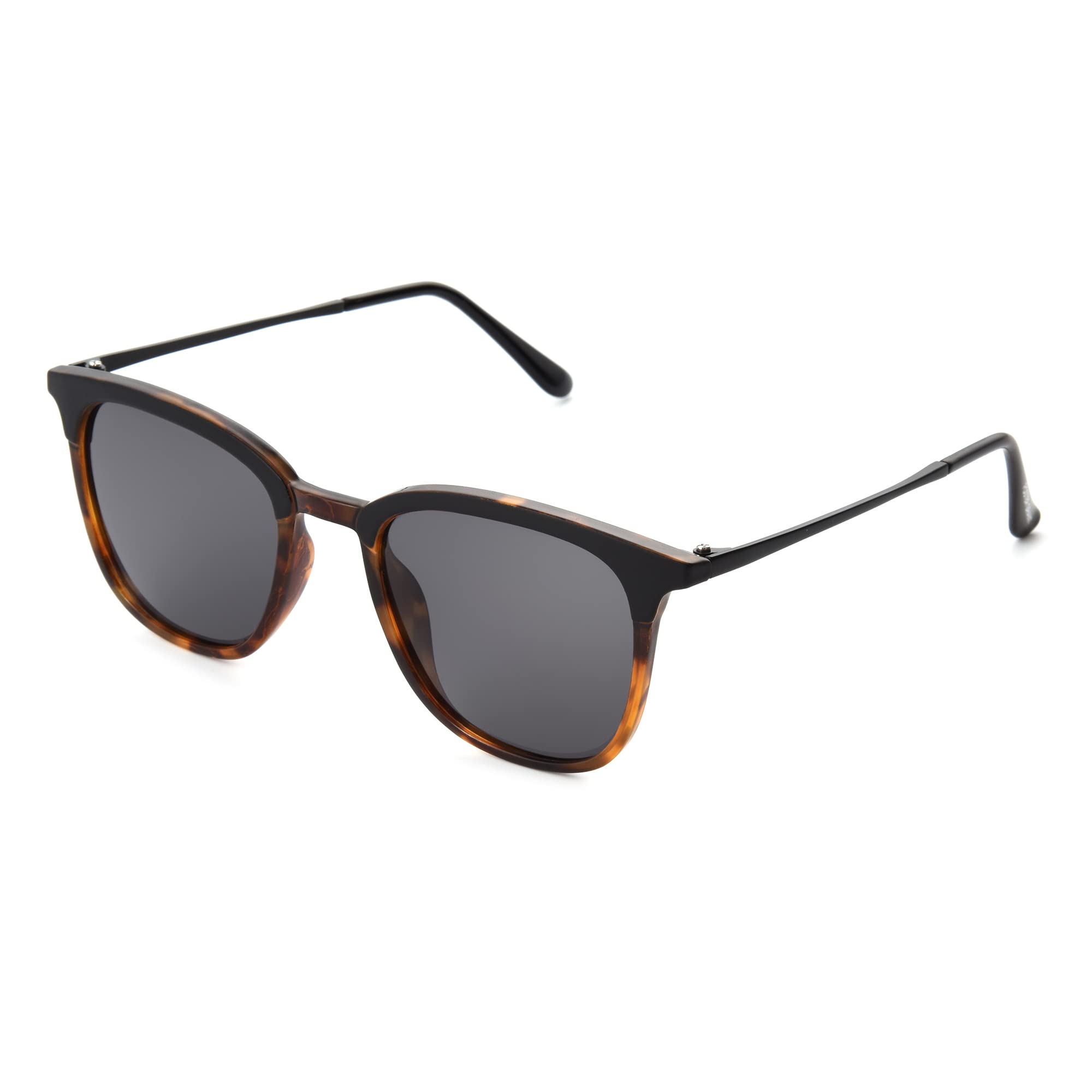 Foster GrantMarli Digital Sunglasses for Men, Tortoise and Matte Black, Tortoise and Matte Black, 50mm