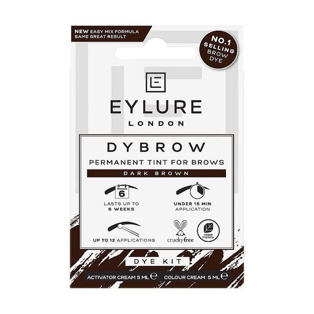 Eylure Dybrow Permanent Tint for Brows Dye Kit Dark Brown