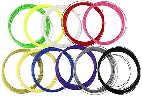 Gmefvr - Badminton String | Multicolor High Resilience, Size- 0.7MM, 10M Feet Multi Pack