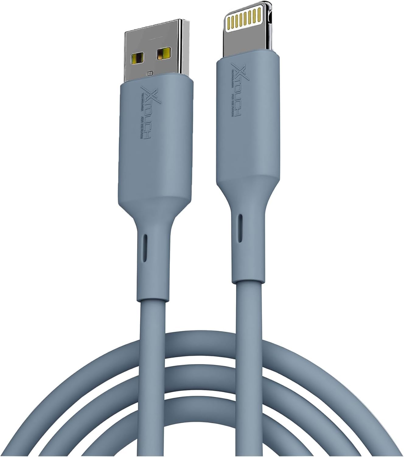 ATK-XTOUCH USB to Fast Charging and Data Cable Compatible for iPhone (3 FT Pack of 1, Grey)