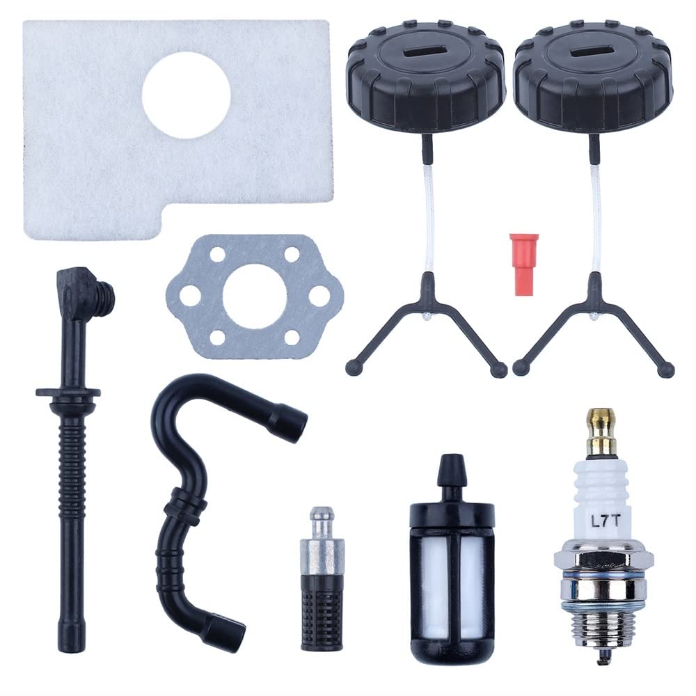 BAETI Parts Chainsaw Carb Gasket Air Gas Fuel Oil Filter Line Cap Candle Spark Plug Tune Up Kit for STIHL MS170 MS180 017 018 MS 170 180 Accessories