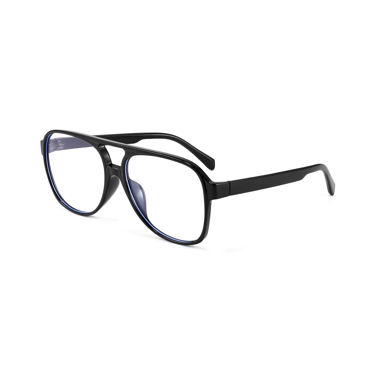 FEISEDY 70s Pilot Glasses Frame Blue Light Blocking Glasses Oversized Square Computer Glasses Women Men B2888