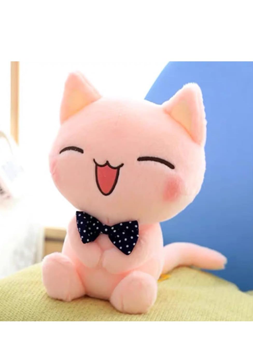 ELECDON Azonee 11 Inch Kawaii Cat Plush Toy, Adorable Pink Stuffed Animal, Soft & Huggable Plushie, Gift for Kids, Ideal for Cuddling & Collecting