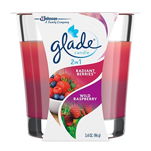 Glade 2-in-1 Candle Air Freshener, Radiant Berries/Wild Raspberries, 3.4 Ounce by Glade