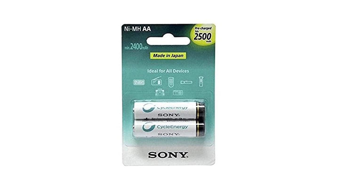 SonyRechargeable AA 2500 MAH Ni MH Batteries