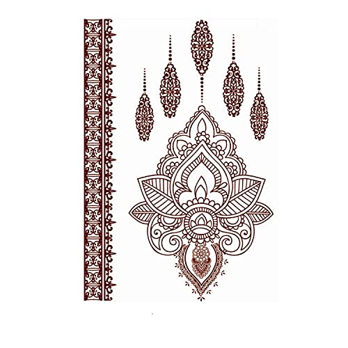 Tattoo, Body Temporary Tattoos (Dark Henna Tattoo - W333)