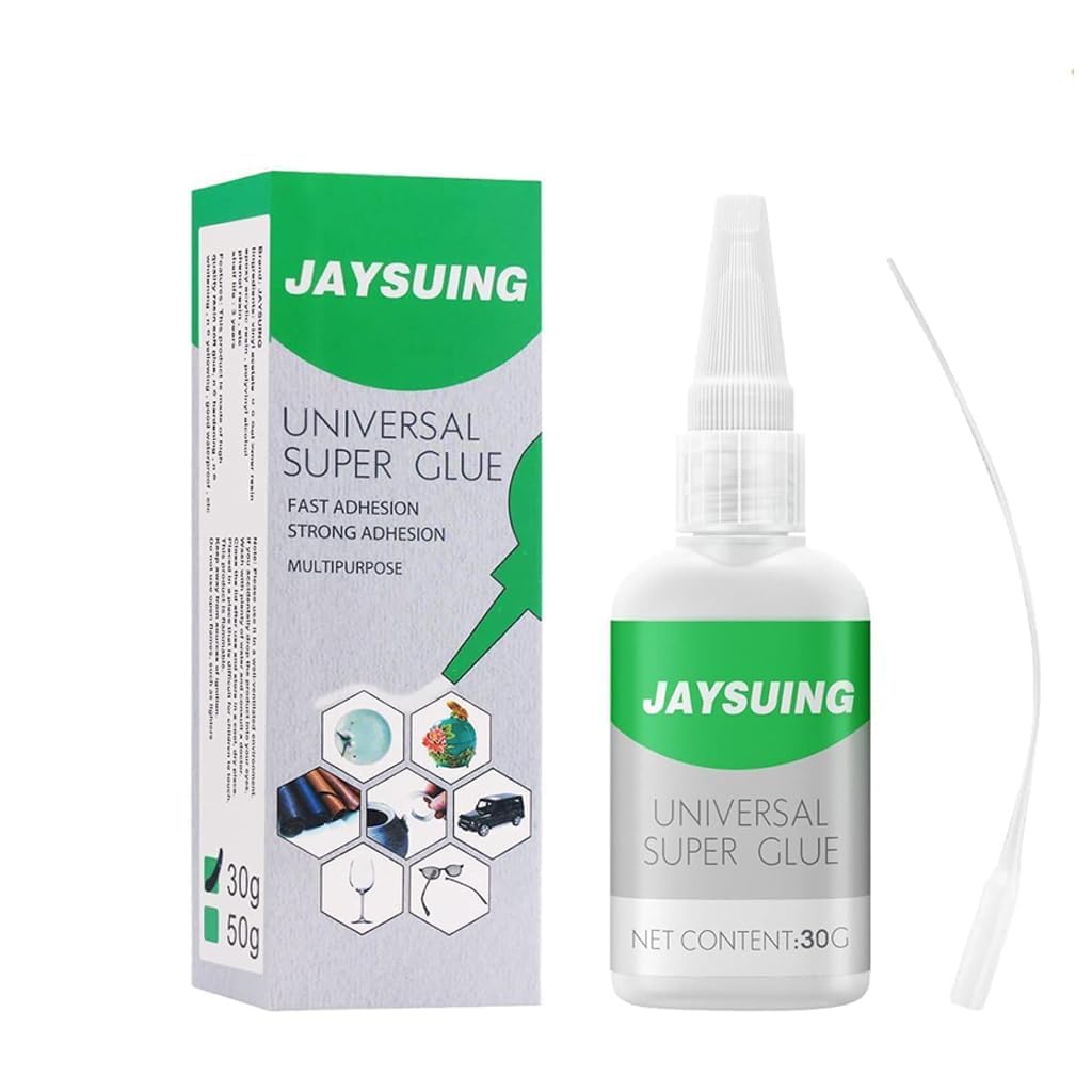 EAZER Universal Jaysuing Super Strong Instant Glue, Quick Dry Welding, High Strength Oily Glue, Waterproof Quickly Repair Glue Applied to Plastic, Wood, Metal, Glass, Shoes 30gram (1)