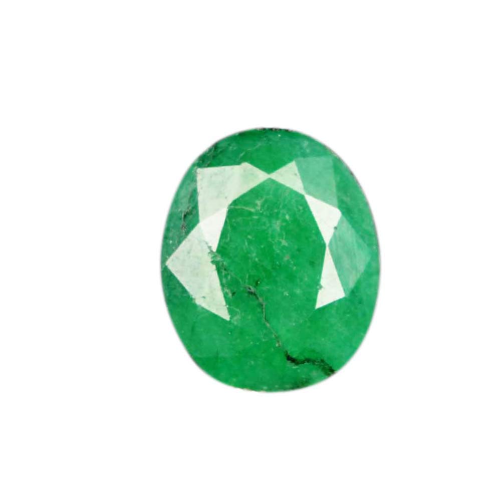 GEMHUB Gemstone For Jewelry Making 5.20 Carat Colombian Egl Certified Natural Green Emerald Oval Cut Loose Gemstone Jewelry For Women