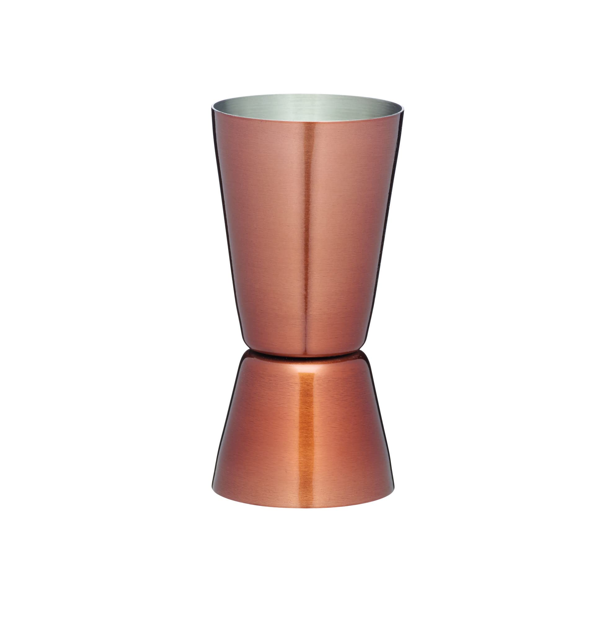 Bar Craft KITCHENCRAFT Copper Finish Stainless Steel Dual Jigger, Carded, BCLLJIG, 25/50 ml