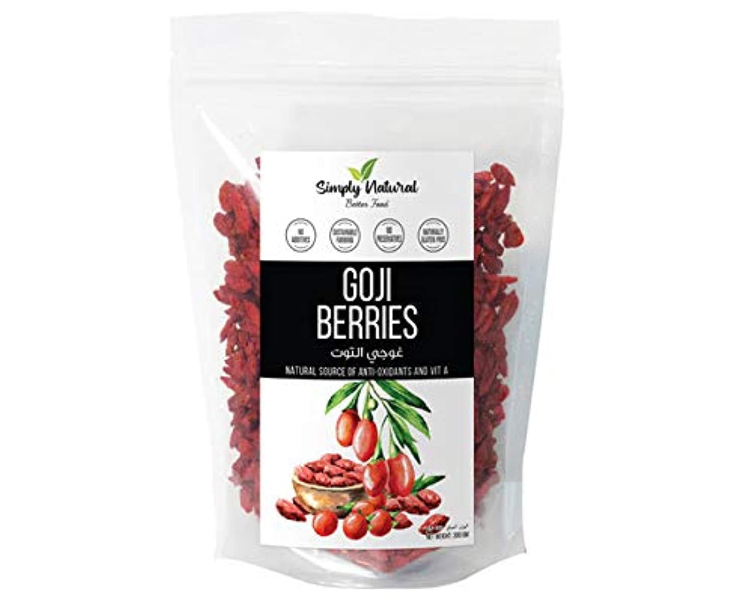 Simply Natural Goji Berries Dried, 300g, Source Of Anti-Oxidants