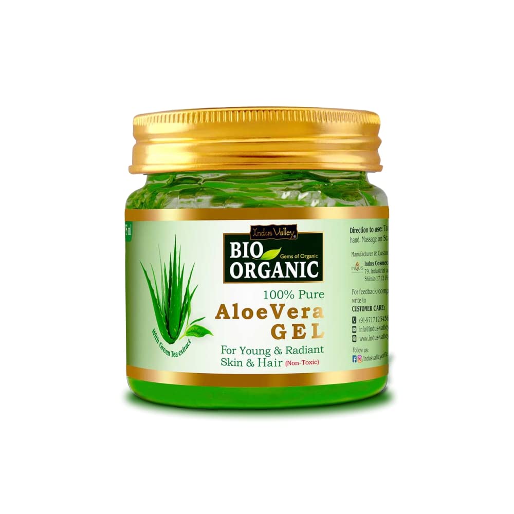 Aloe Vera Gel Face Hair Moisturizer Acne Body Sunburn Shave Wheatgerm Almond (175ml)