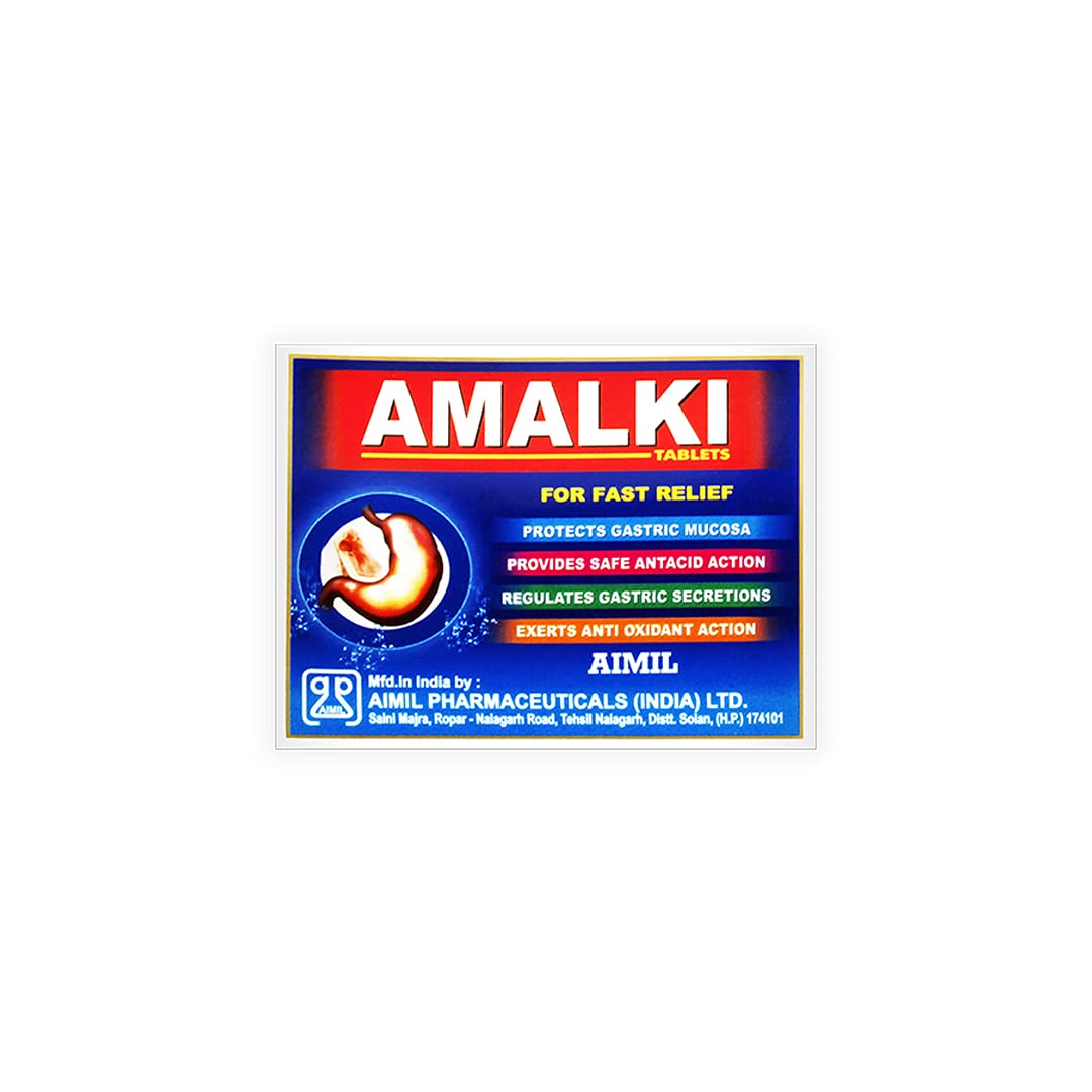 AIMIL Amalki Tablets - 30 Tablets (Pack of 1) | For Hyperacidity, Gut Reflux, and Heart Burn | Fast Relief